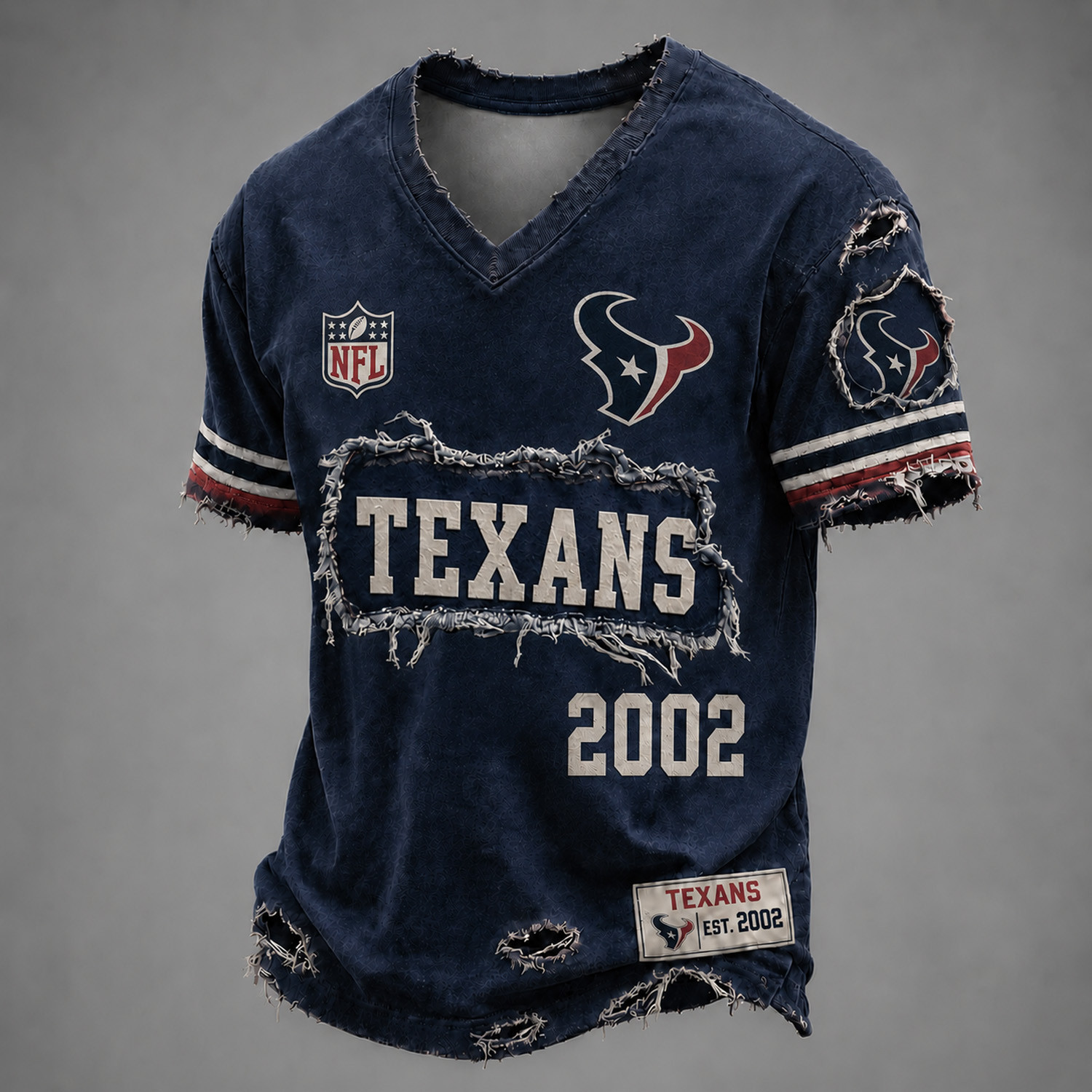 Houston Texans Football NFL Merch V-Neck T-Shirt Texans Football Fan Gear Gift 1 - Unicasport Houston Texans Football NFL Merch V-Neck T-Shirt Texans Football Fan Gear Gift