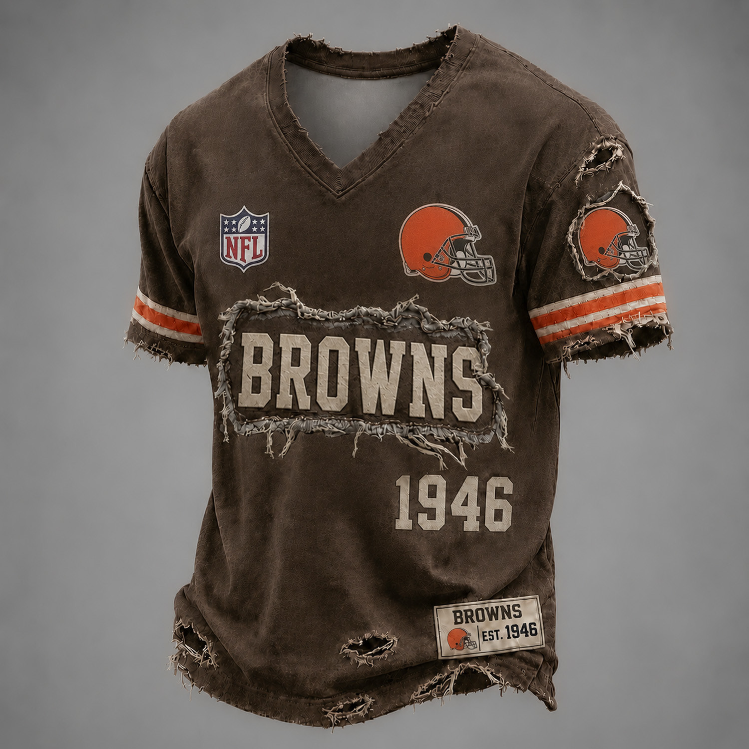 Cleveland Browns Football NFL Merch V-Neck T-Shirt Browns Football Fan Shirt 1 - Unicasport Cleveland Browns Football NFL Merch V-Neck T-Shirt Browns Football Fan Shirt