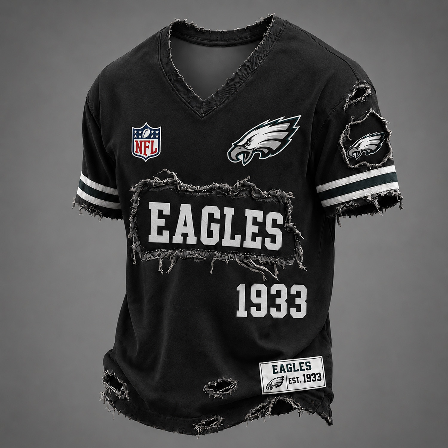 Philadelphia Eagles Football NFL Merch V-Neck T-Shirt Gifts To Give Football Players 1 - Unicasport Philadelphia Eagles Football NFL Merch V-Neck T-Shirt Gifts To Give Football Players