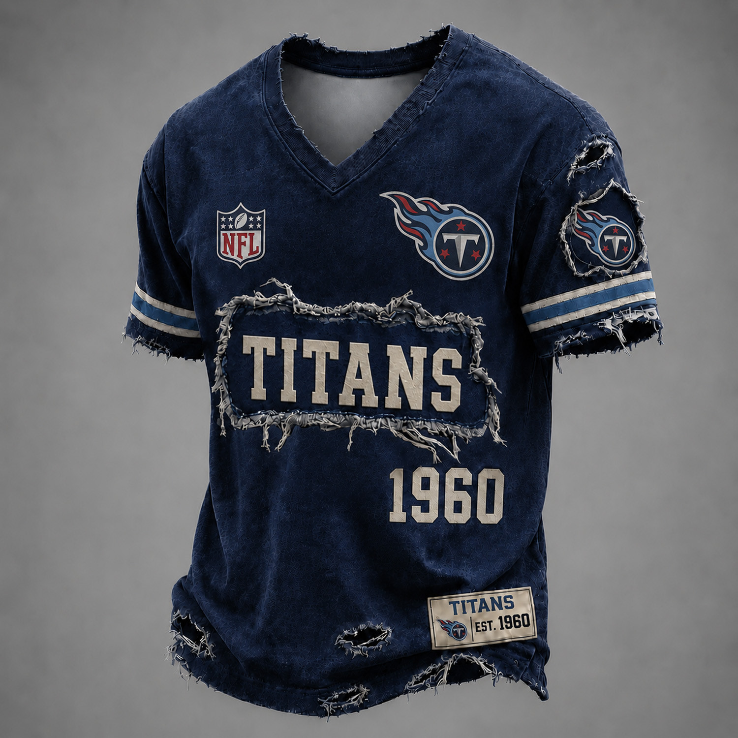 Tennessee Titans NFL Merch V-Neck T-Shirt Gifts For Titans Football Lovers 1 - Unicasport Tennessee Titans NFL Merch V-Neck T-Shirt Gifts For Titans Football Lovers