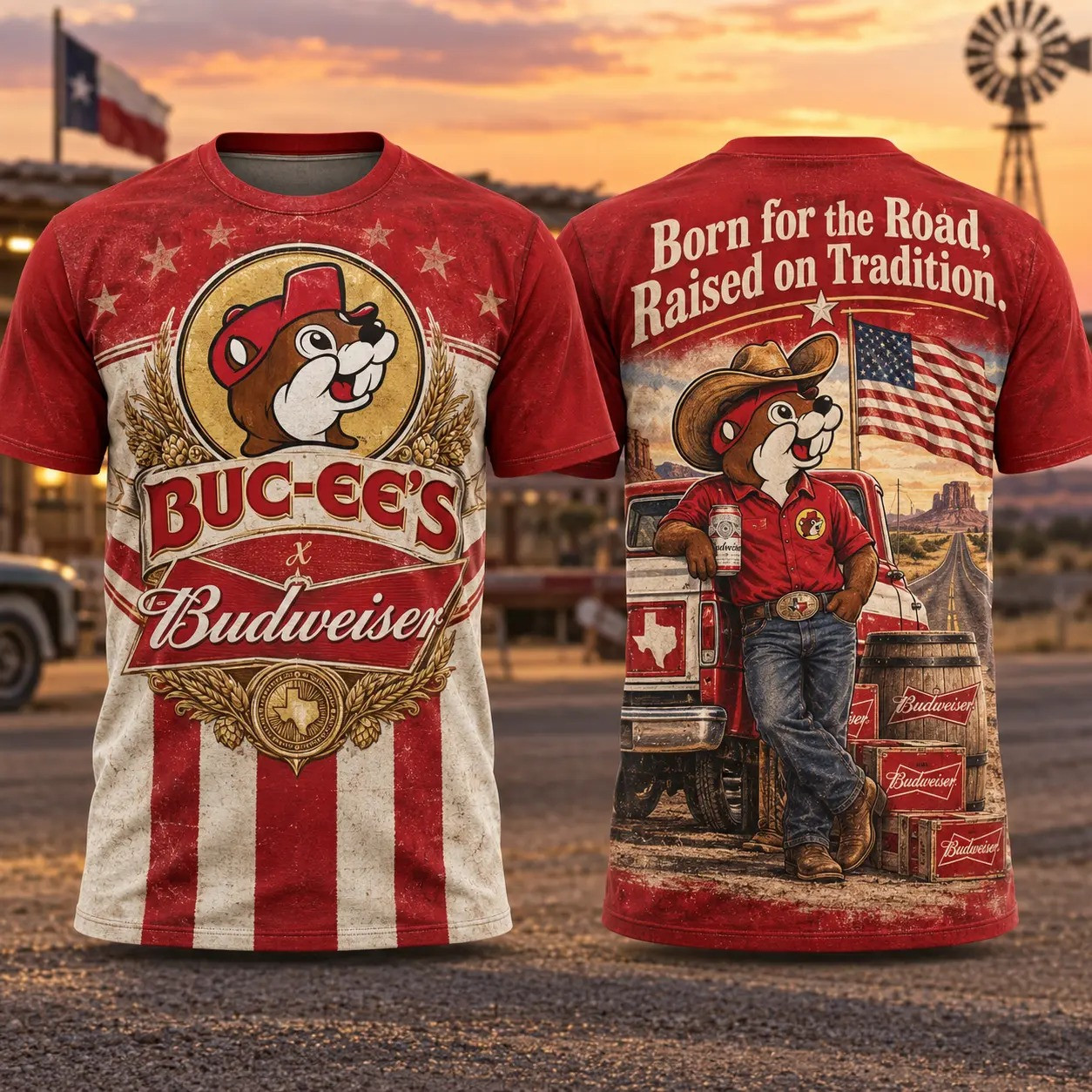Buc-ees x Budweiser Merch Buc-ees Born For The Road Raised On Tradition T-Shirt Him Gift 1 - Unicasport Buc-ees x Budweiser Merch Buc-ees Born For The Road Raised On Tradition T-Shirt Him Gift