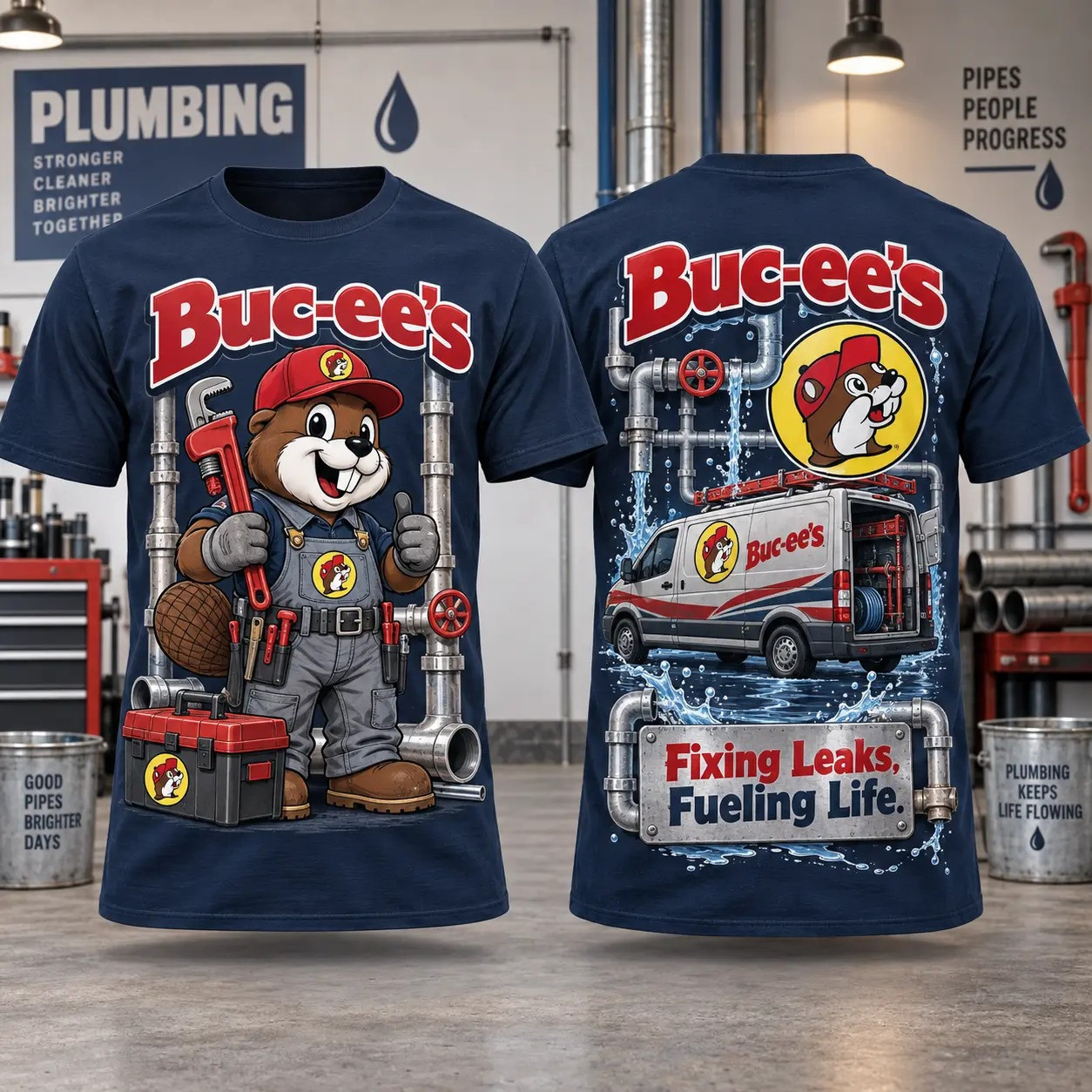 Buc-ees Merch Buc-ees Fixing Leaks Fueling Life T-Shirt Boyfriend Gift 1 - Unicasport Buc-ees Merch Buc-ees Fixing Leaks Fueling Life T-Shirt Boyfriend Gift