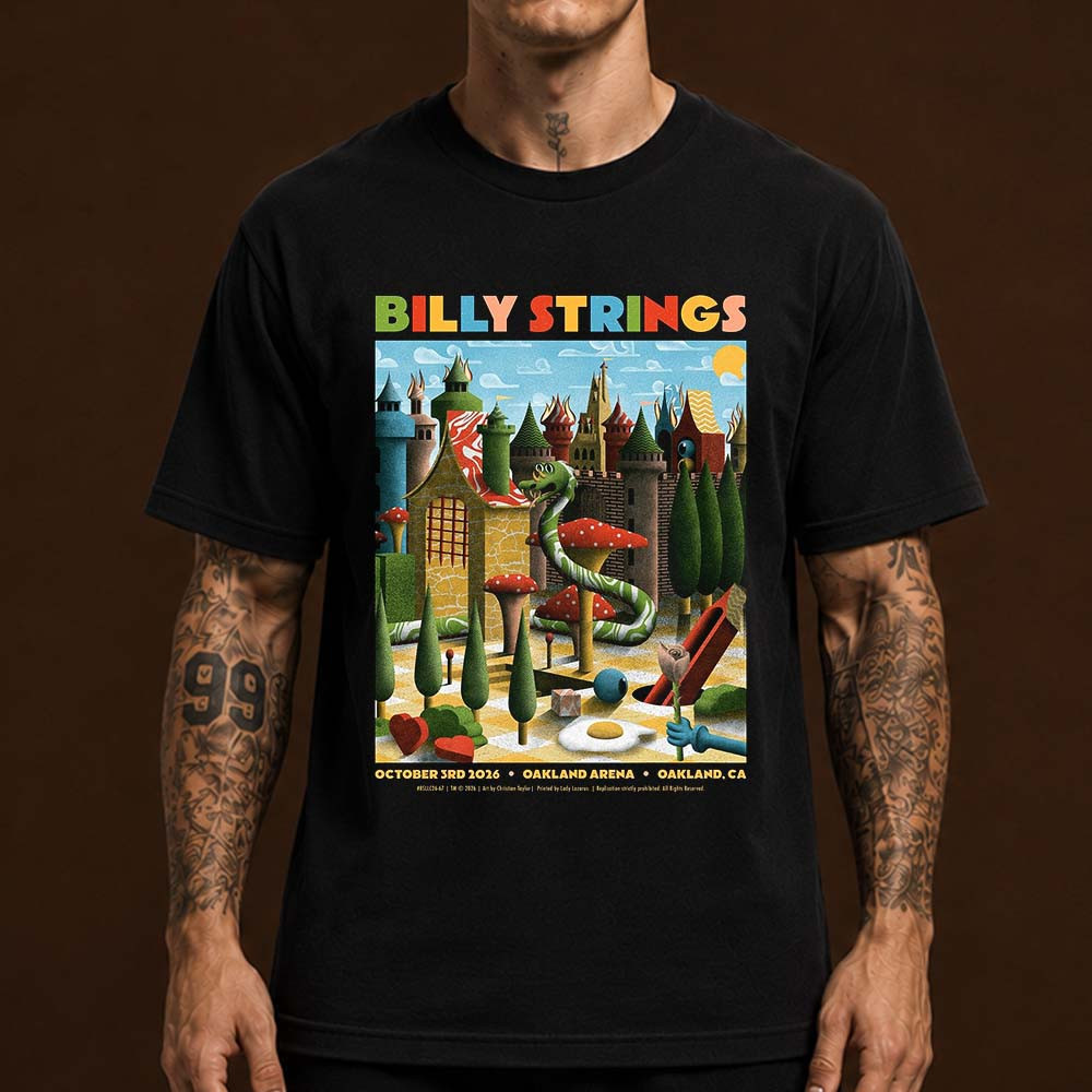 Billy Strings Oakland CA 2026 Event Poster Black T-Shirt Billy Strings Merch Music Lover Gifts 1 - Unicasport Billy Strings Oakland CA 2026 Event Poster Black T-Shirt Billy Strings Merch Music Lover Gifts