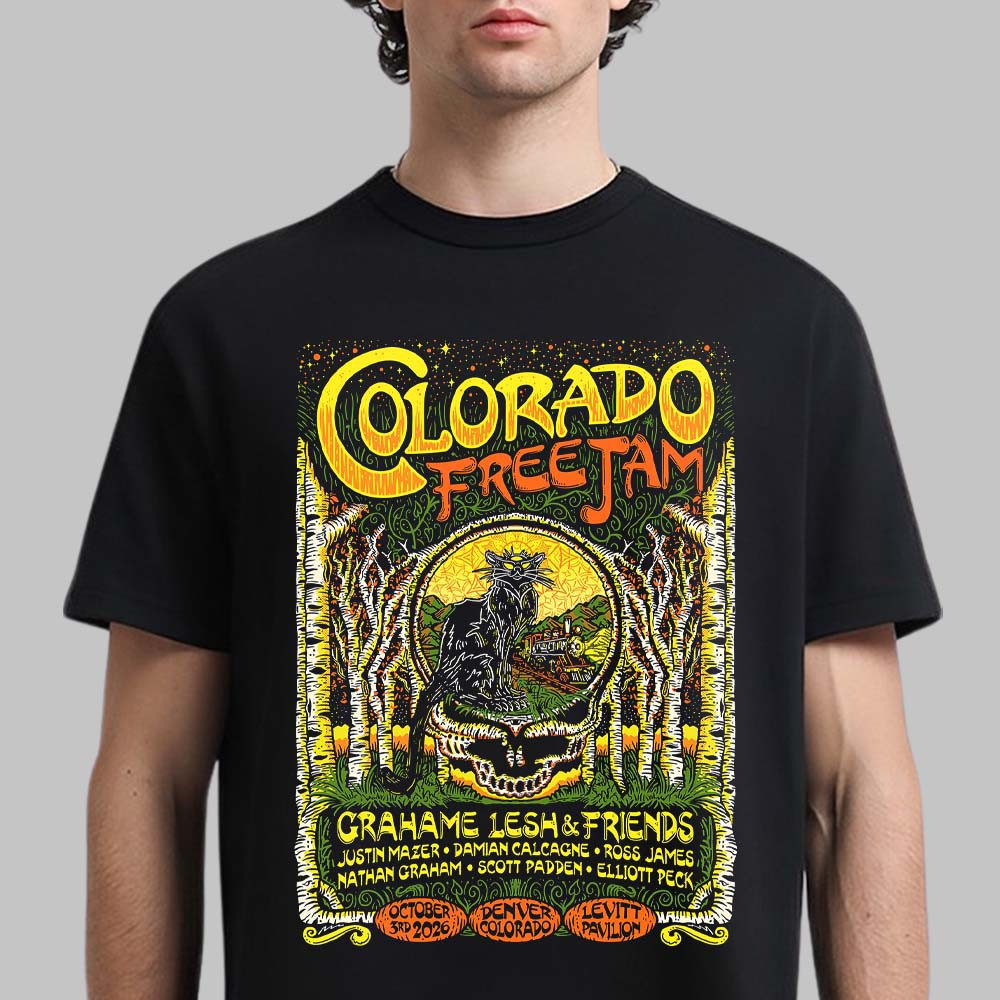 Colorado Free Jam With Grahame Lesh And Friends 2026 T-Shirt Gifts For Grahame Lesh Lovers 1 - Unicasport Colorado Free Jam With Grahame Lesh And Friends 2026 T-Shirt Gifts For Grahame Lesh Lovers