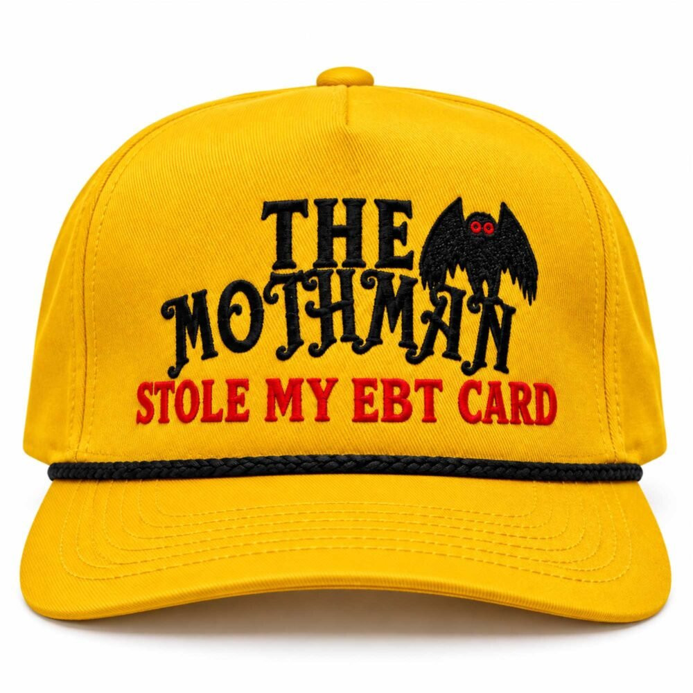 2026 Potent Frog Merch Hat Mothman Stole My EBT Card Rope Cap Men's Gift Ideas