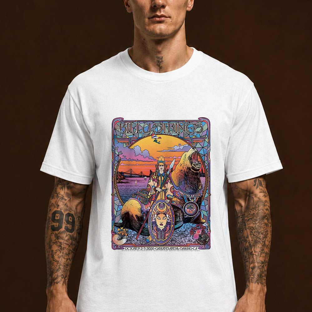 Billy Strings Oakland CA 2026 Event Poster T-Shirt Billy Strings Concert Outfits Fan Gifts 1 - Unicasport Billy Strings Oakland CA 2026 Event Poster T-Shirt Billy Strings Concert Outfits Fan Gifts