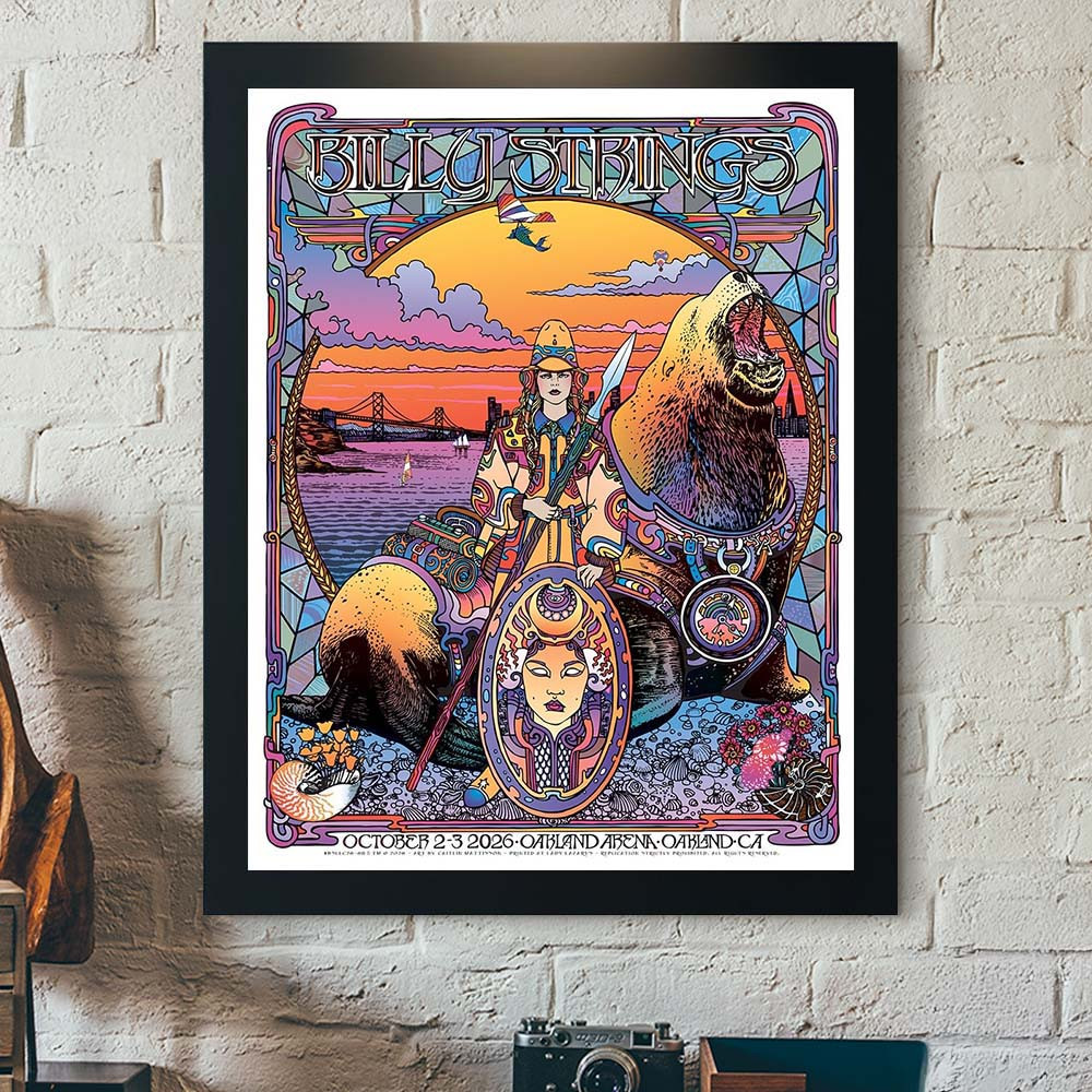 Billy Strings Oakland CA Dual Night Poster Billy Strings Poster Best Wall Decor Gift Idea
