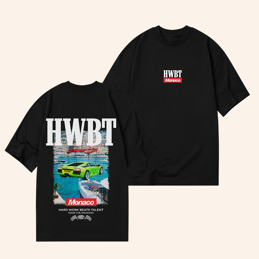 HWBT Merch Murci Black Shirt HWBT Monaco F1 Tee Autosport Apparel Gifts Ideas