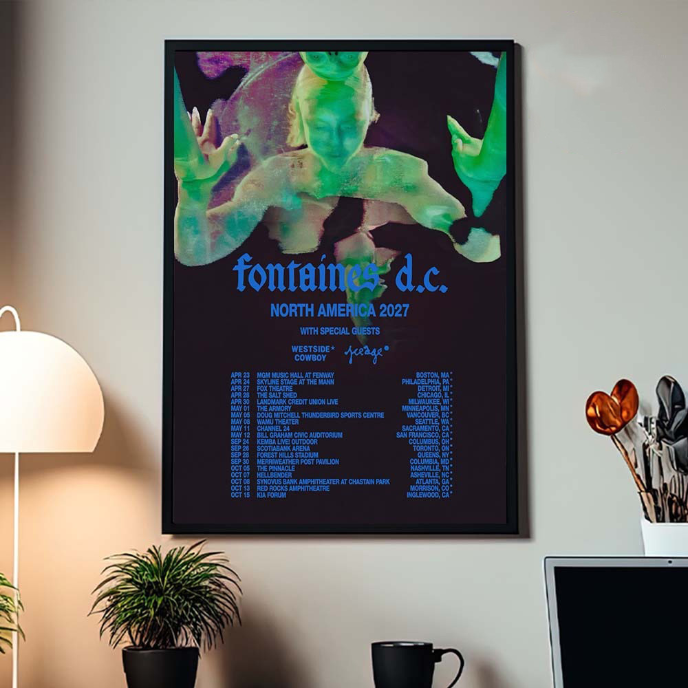 Fontaines DC North America Tour 2027 Poster Concert Tour Home Decor