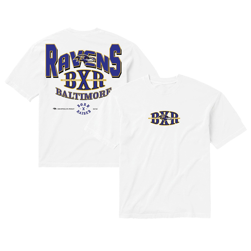 Baltimore Ravens Born X Raised NFL Merch Baltimore Ravens Block Letter T-Shirt Football Fan Gear 1 - Unicasport Baltimore Ravens Born X Raised NFL Merch Baltimore Ravens Block Letter T-Shirt Football Fan Gear