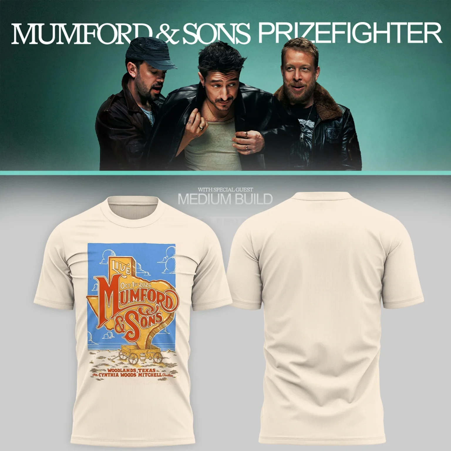 Mumford And Sons Merch The Woodlands TX Event Poster Shirt Present For Mumford And Sons Lover