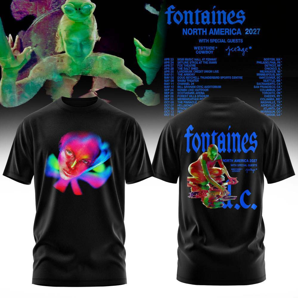 Fontaines DC Merch North America 2027 Tour T-Shirt Alternative Rock Lover Gift