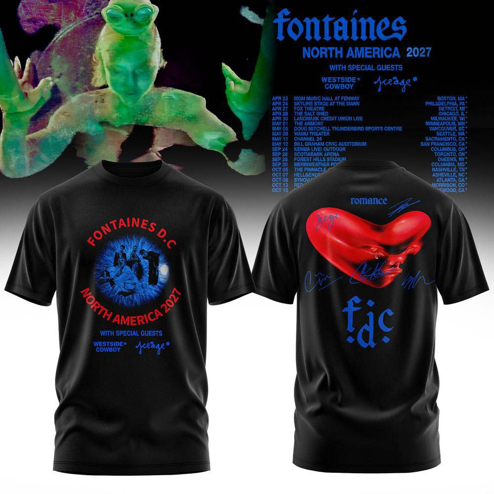 Fontaines DC Merch North America 2027 Tour T-Shirt Gift For Alternative Rock Fans 1 - Unicasport Fontaines DC Merch North America 2027 Tour T-Shirt Gift For Alternative Rock Fans