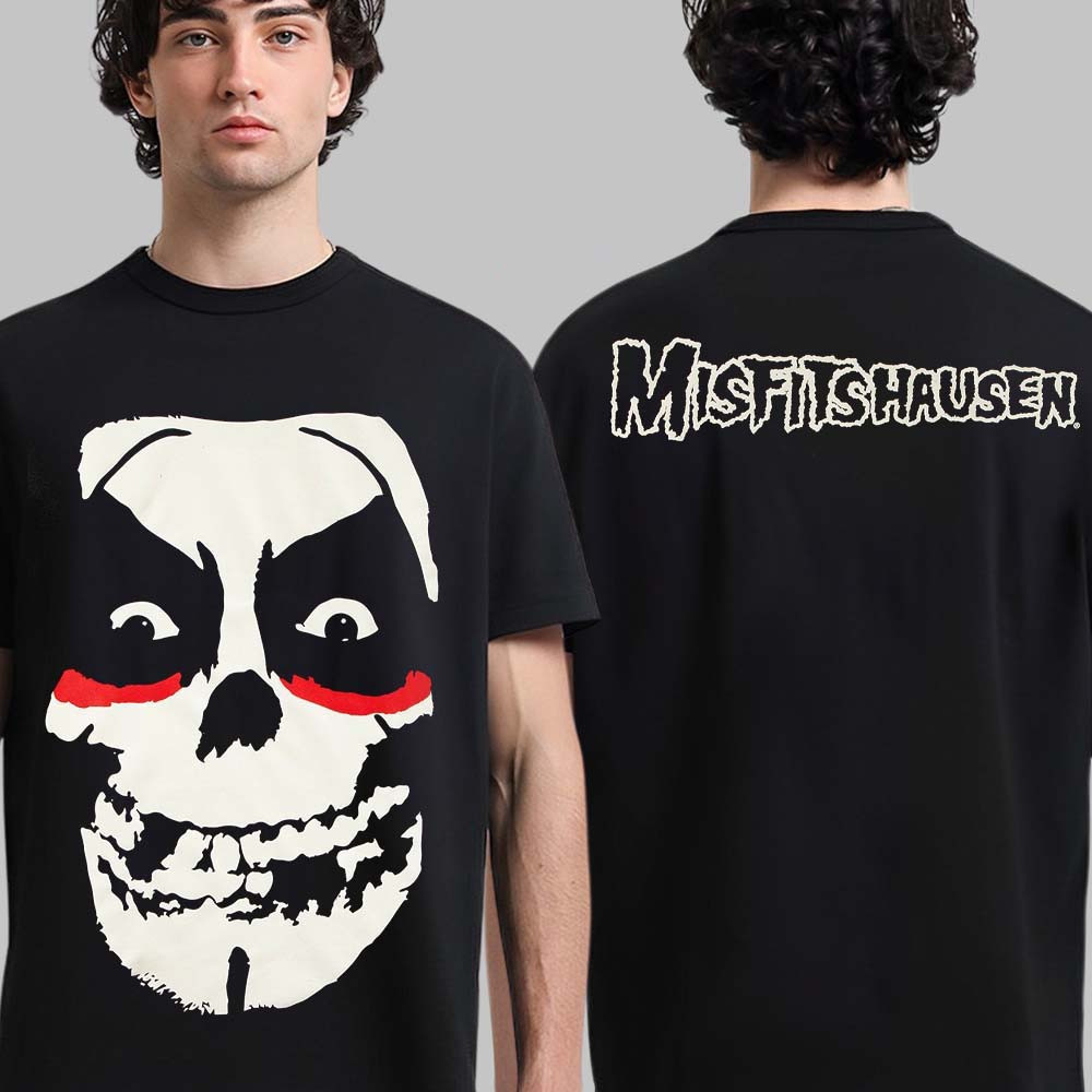 Misfits x Danhausen Merch Fiend Skull Misfitshausen T-Shirt Gift For Horror Punk Lover 1 - Unicasport Misfits x Danhausen Merch Fiend Skull Misfitshausen T-Shirt Gift For Horror Punk Lover