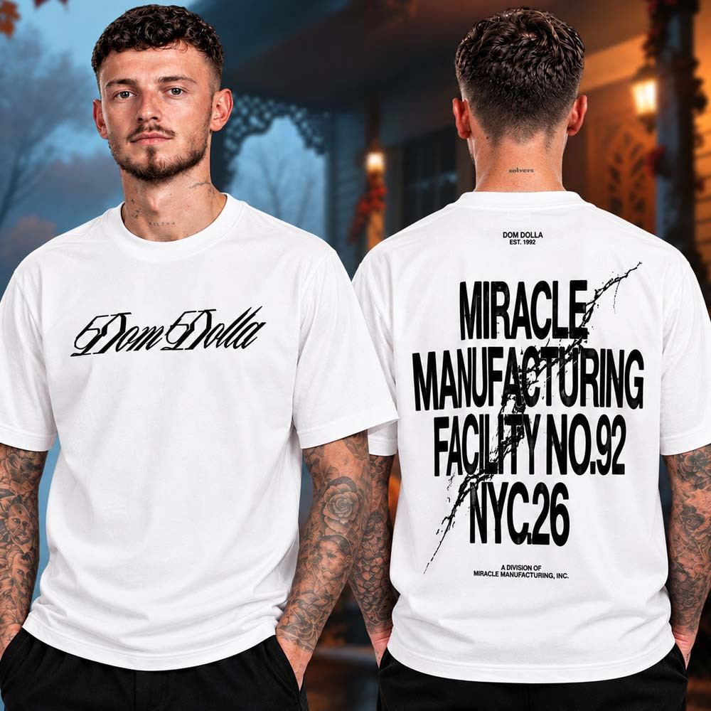 Dom Dolla Merch Miracle Manufacturing Facility No 92 NYC 2026 T-Shirt Best EDM Fans Gear 1 - Unicasport Dom Dolla Merch Miracle Manufacturing Facility No 92 NYC 2026 T-Shirt Best EDM Fans Gear