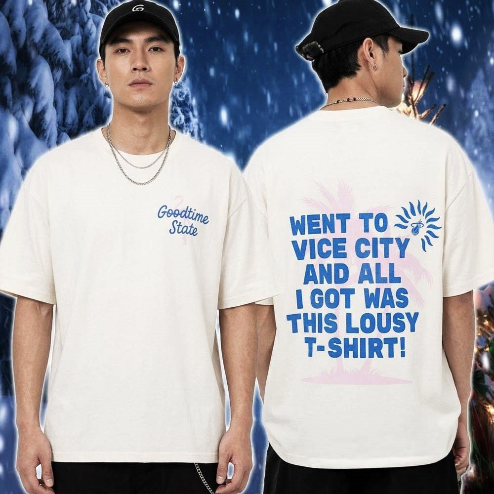Miami Heat x Duvin Leisure Merch GTA VI Vice City Souvenir White T-Shirt GTA6 Fans Gear 1 - Unicasport Miami Heat x Duvin Leisure Merch GTA VI Vice City Souvenir White T-Shirt GTA6 Fans Gear