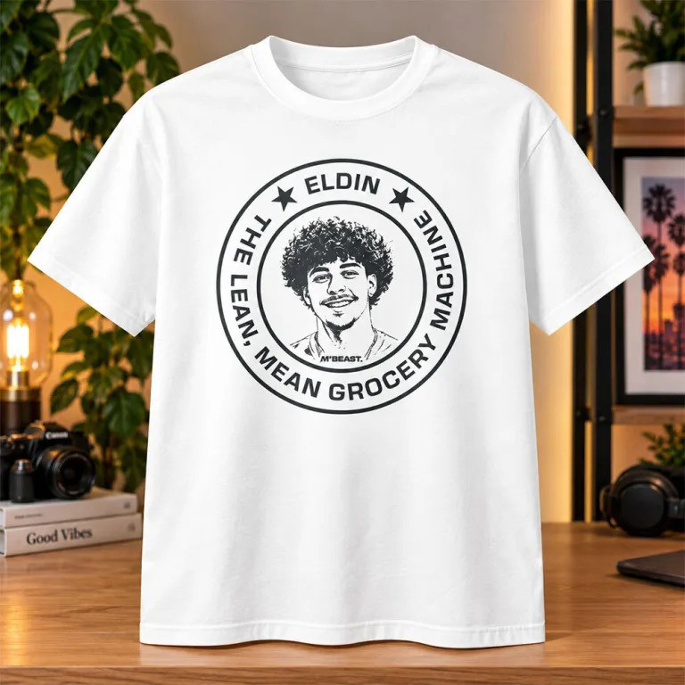 Mr Beast Eldin The Lean Mean Grocery Machine T-Shirt Mr Beast Fan Apparel Gift 1 - Unicasport Mr Beast Eldin The Lean Mean Grocery Machine T-Shirt Mr Beast Fan Apparel Gift