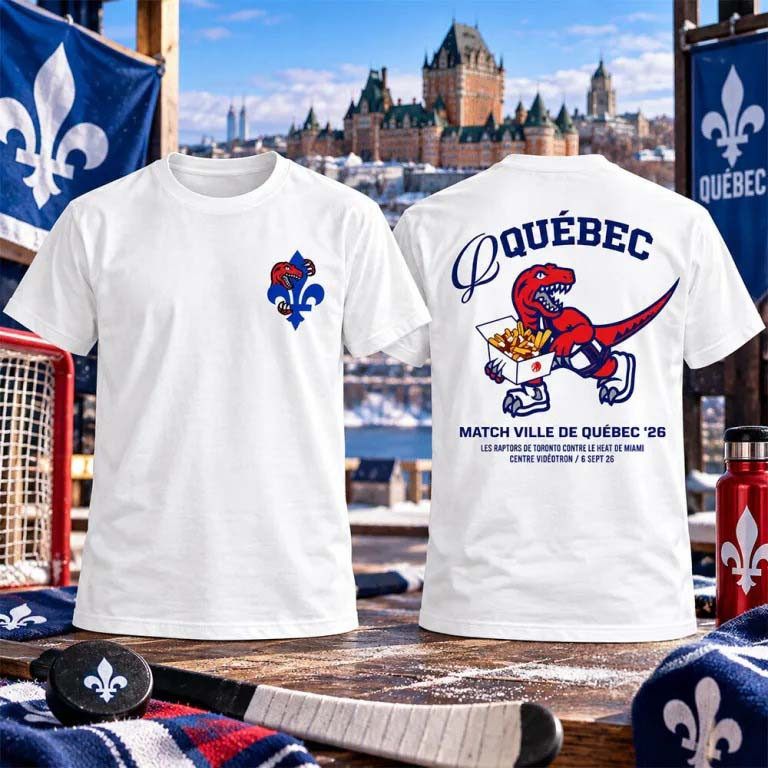 Toronto Raptors Vs Miami Heat Merch Match Ville De Quebec 26 T-Shirt Fans Gear 1 - Unicasport Toronto Raptors Vs Miami Heat Merch Match Ville De Quebec 26 T-Shirt Fans Gear