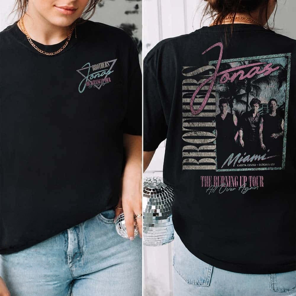 Jonas Brothers Merch The Burning Up Tour T-Shirt Jonas Brothers Fan Apparel 1 - Unicasport Jonas Brothers Merch The Burning Up Tour T-Shirt Jonas Brothers Fan Apparel