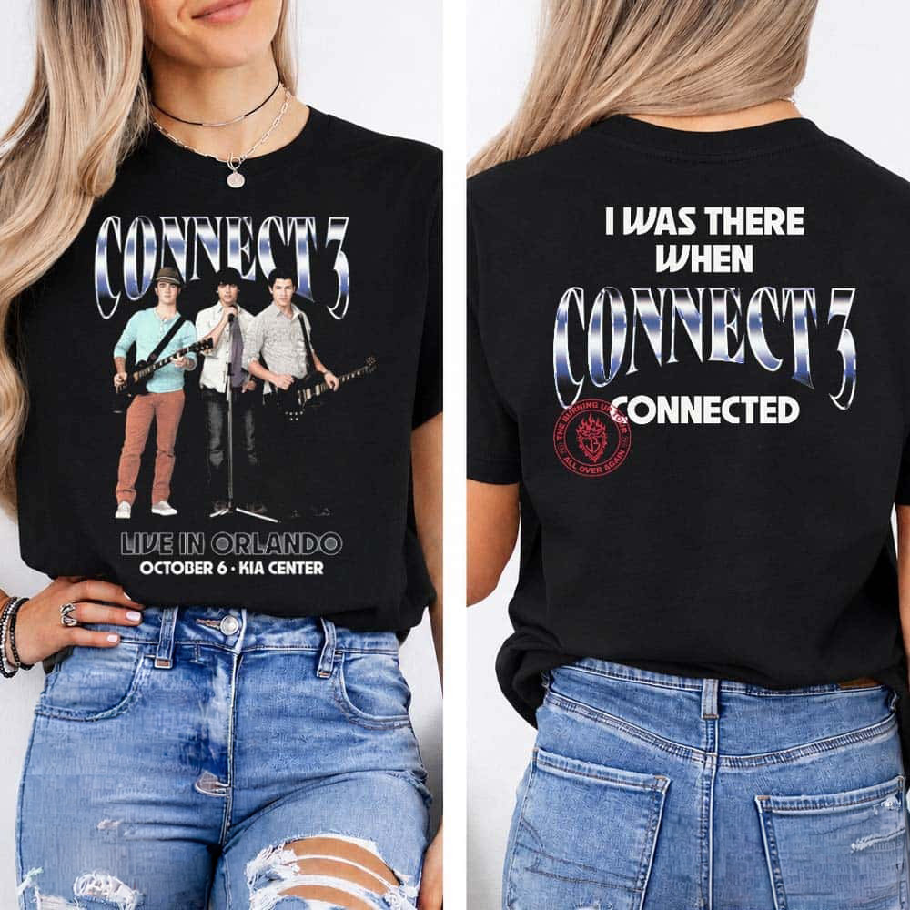 Jonas Brothers Orlando FL 2026 Connect 3 Merch T-Shirt Concert Apparel Fan Gift 1 - Unicasport Jonas Brothers Orlando FL 2026 Connect 3 Merch T-Shirt Concert Apparel Fan Gift