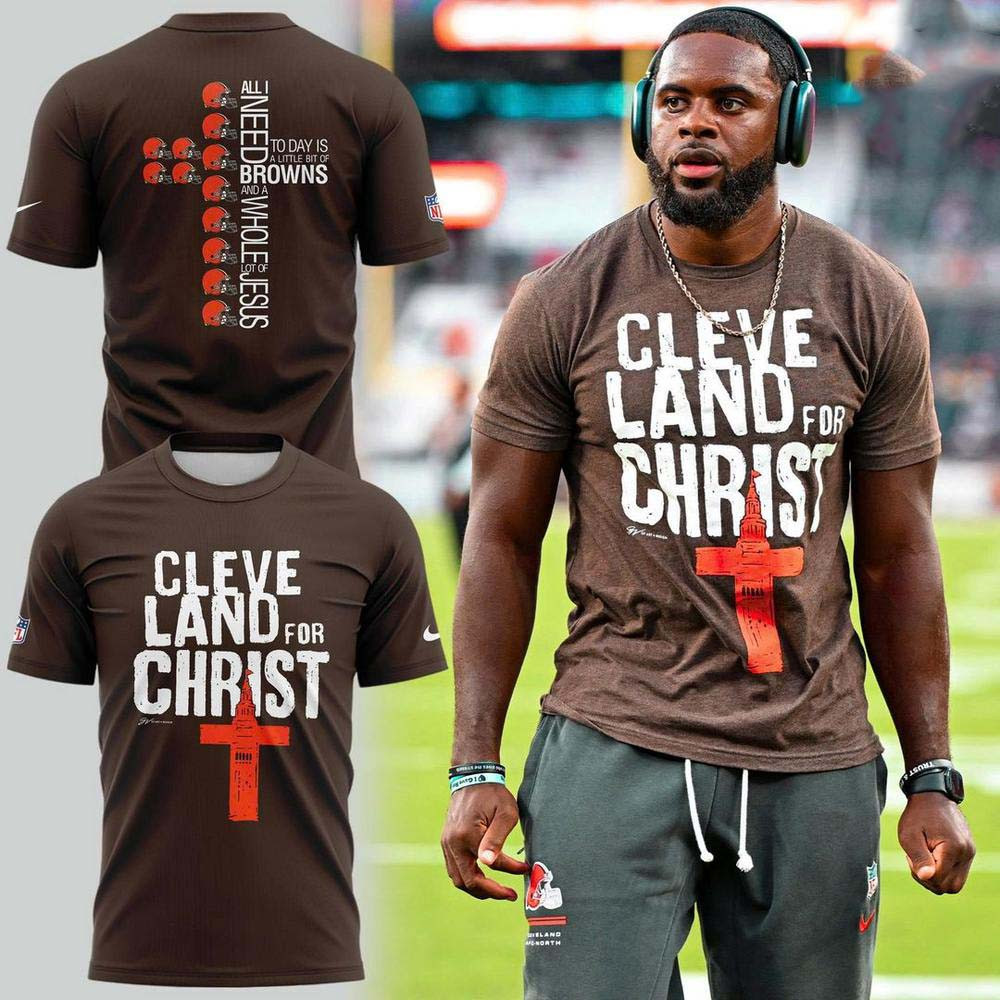 Cleveland Browns Merch Cleveland Land For Christ 2026 Brown T-Shirt Great Gift For Sports Fans 1 - Unicasport Cleveland Browns Merch Cleveland Land For Christ 2026 Brown T-Shirt Great Gift For Sports Fans