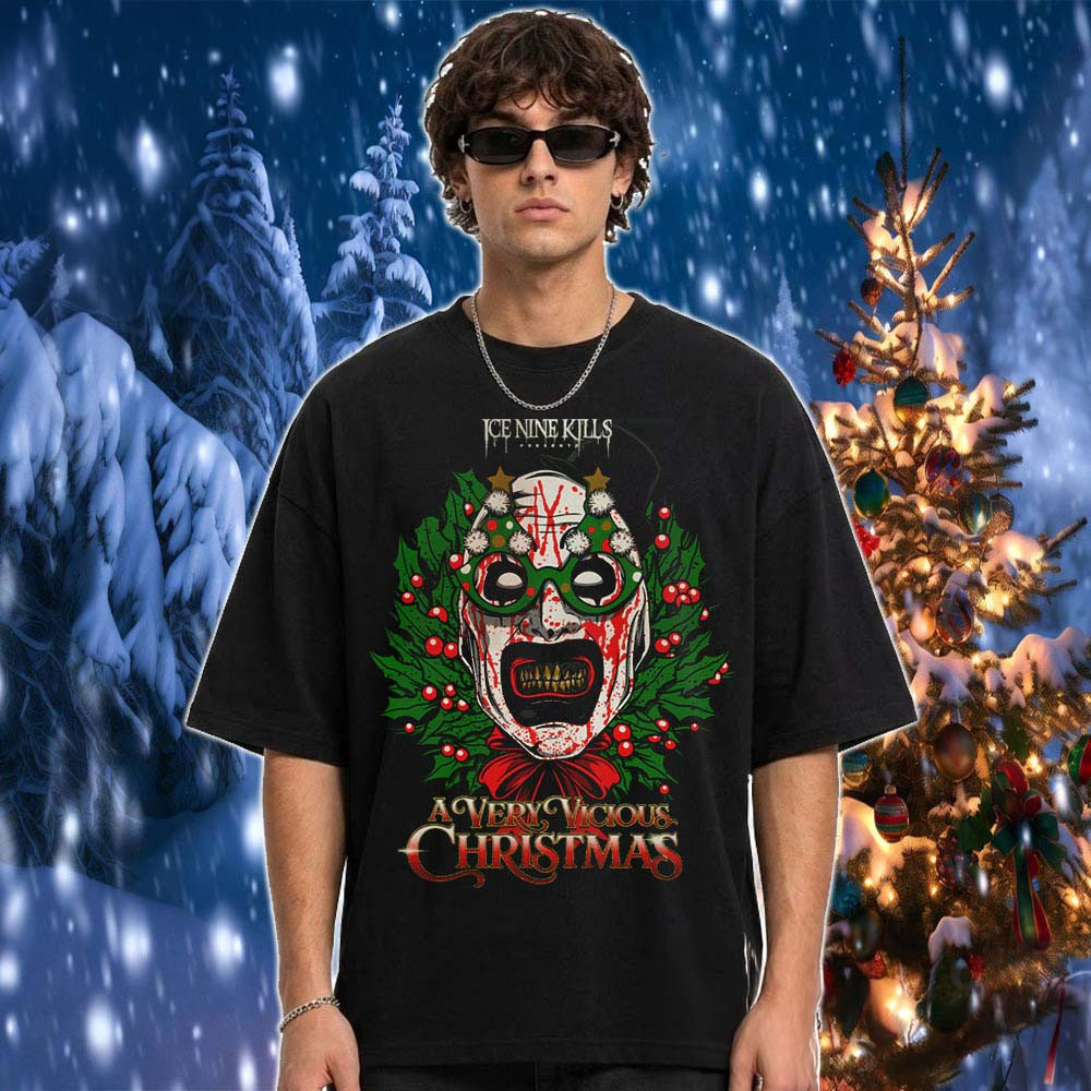 Ice Nine Kills Merch A Very Vicious Christmas Silver Scream Con 2026 T-Shirt Gift For Metalcore Fans 1 - Unicasport Ice Nine Kills Merch A Very Vicious Christmas Silver Scream Con 2026 T-Shirt Gift For Metalcore Fans