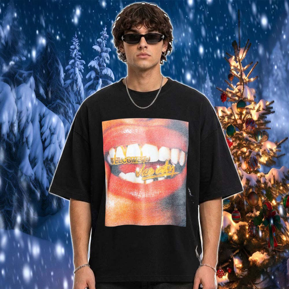 Miami Heat x GTA VI Merch Court Culture Vice City Grill Black T-Shirt GTA 6 Fans Gear Ideas 1 - Unicasport Miami Heat x GTA VI Merch Court Culture Vice City Grill Black T-Shirt GTA 6 Fans Gear Ideas