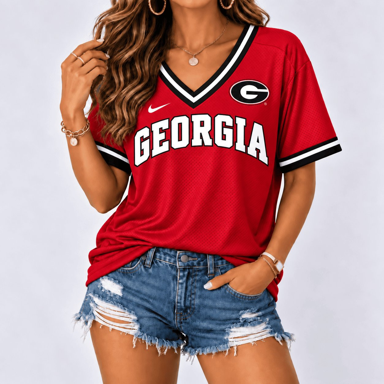 Georgia Bulldogs NCAA V-Neck Shirt NCAA Football Attire Gifts For Bulldogs Fans 1 - Unicasport Georgia Bulldogs NCAA V-Neck Shirt NCAA Football Attire Gifts For Bulldogs Fans