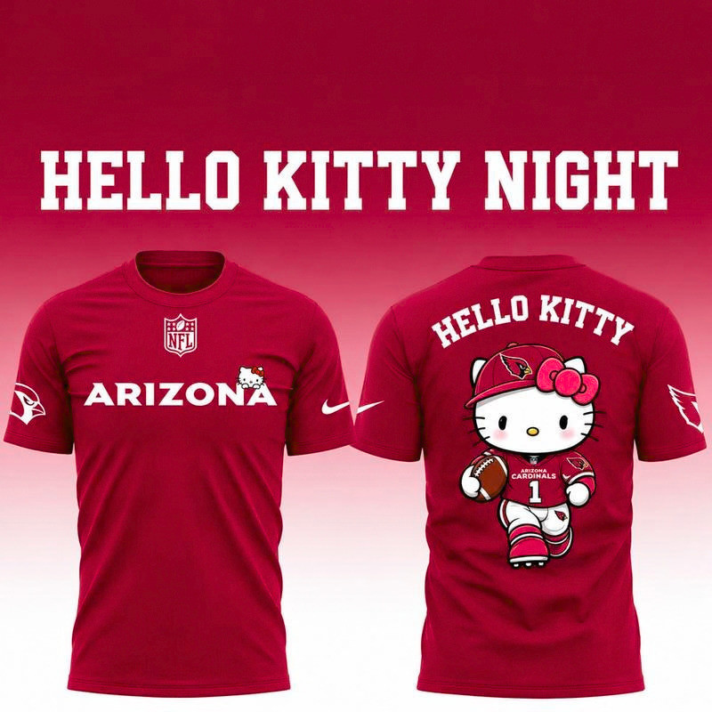 Arizona Cardinals Merch x Hello Kitty 2026 T-Shirt Cute Gift For Football Fans 1 - Unicasport Arizona Cardinals Merch x Hello Kitty 2026 T-Shirt Cute Gift For Football Fans