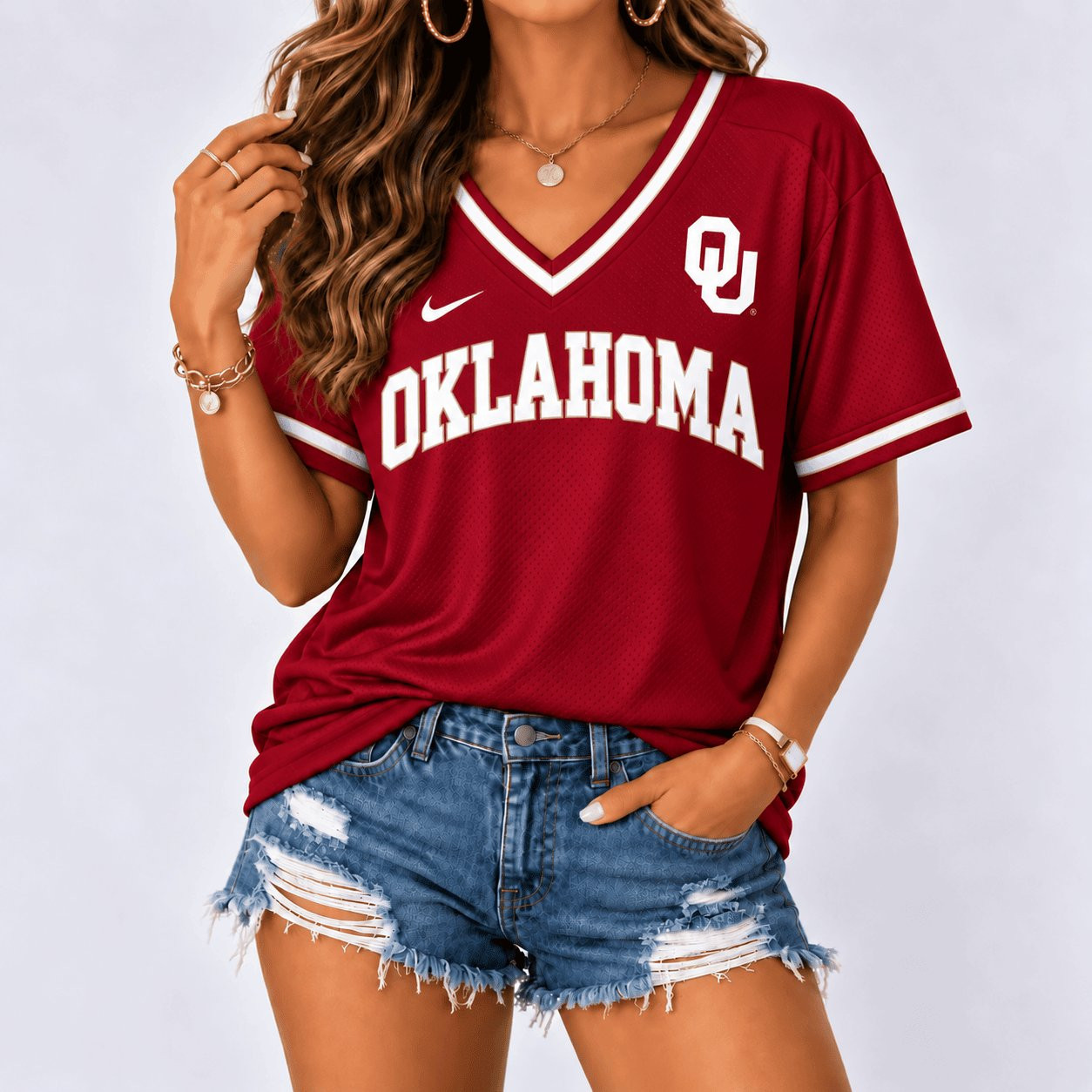 Oklahoma Sooners NCAA V-Neck Shirt Game Day Outfits College Gifts For Sooners Fans 1 - Unicasport Oklahoma Sooners NCAA V-Neck Shirt Game Day Outfits College Gifts For Sooners Fans