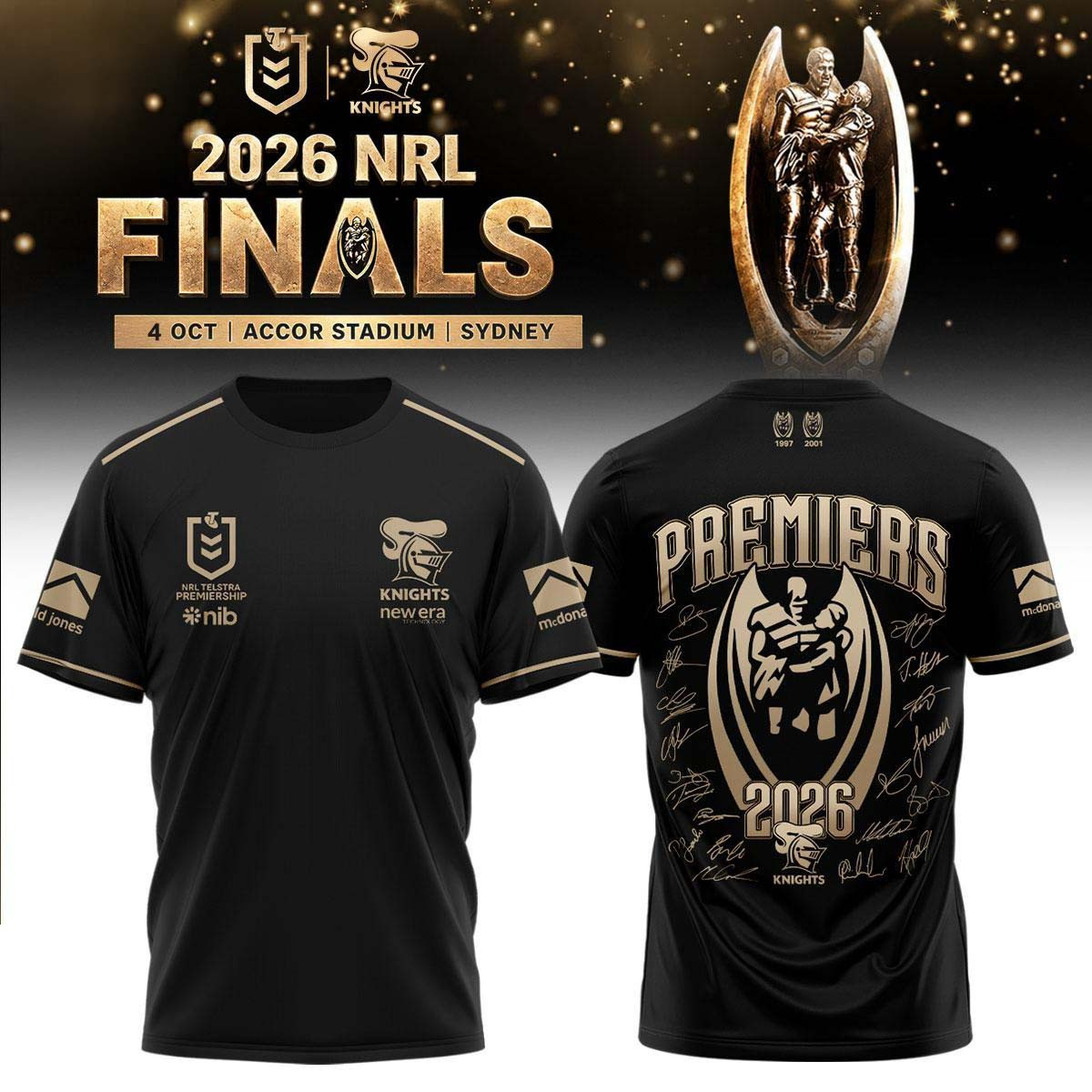 Newcastle Knights Merch 2026 NRL Grand Final T-Shirt Gift For Football Lover 1 - Unicasport Newcastle Knights Merch 2026 NRL Grand Final T-Shirt Gift For Football Lover
