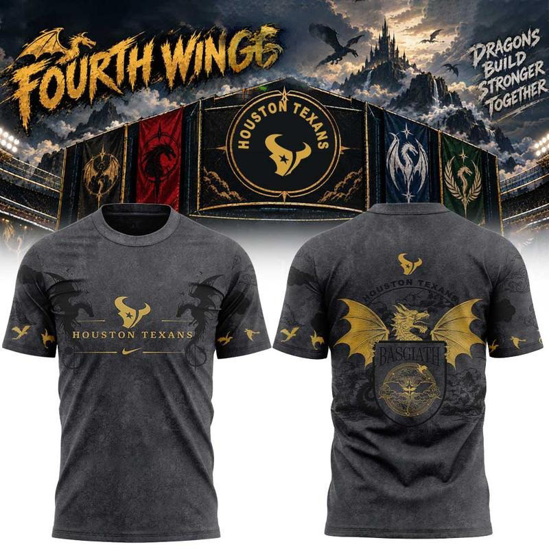 Houston Texans Merch x Fourth Wings Night 2026 T-Shirt Gift For Football Lover 1 - Unicasport Houston Texans Merch x Fourth Wings Night 2026 T-Shirt Gift For Football Lover
