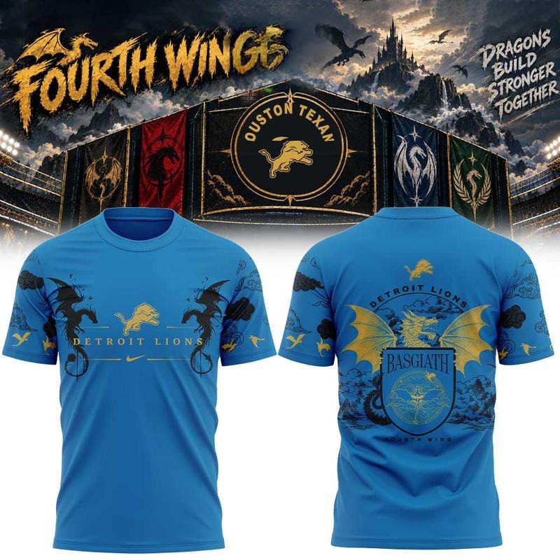 Detroit Lions Merch x Fourth Wings Night 2026 T-Shirt Gift For Lions Lover 1 - Unicasport Detroit Lions Merch x Fourth Wings Night 2026 T-Shirt Gift For Lions Lover