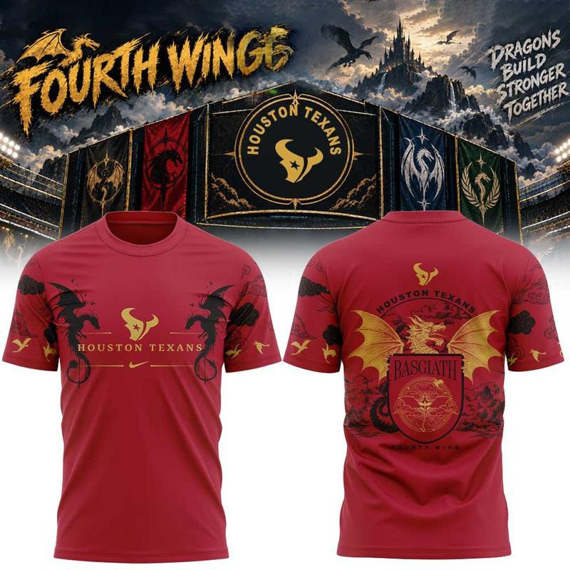 Houston Texans Merch x Fourth Wings Night 2026 T-Shirt Gift For Football Fans 1 - Unicasport Houston Texans Merch x Fourth Wings Night 2026 T-Shirt Gift For Football Fans