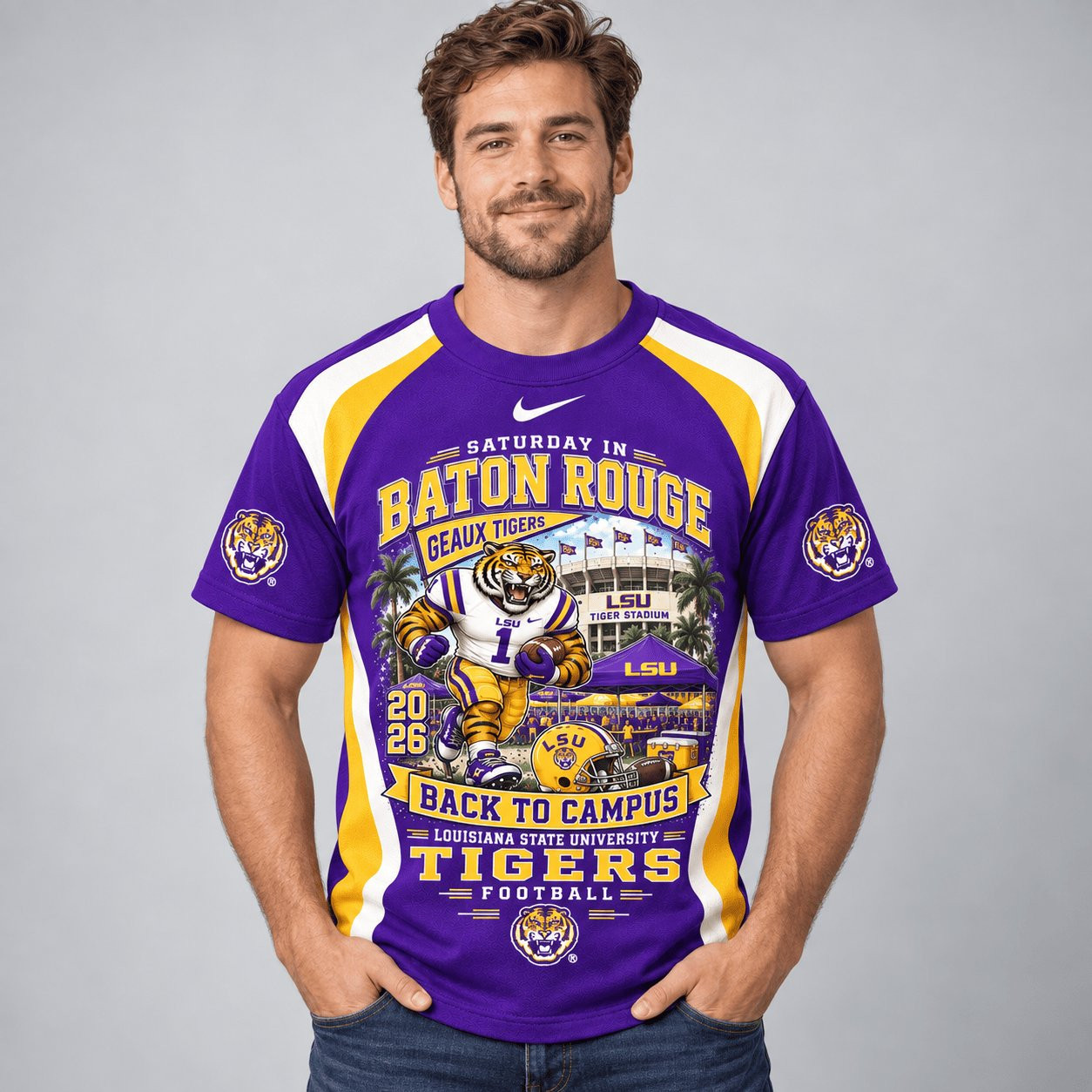 LSU Tigers NCAA Merch Back To Campus Shirt NCAA Game Day Attire LSU Tigers Fans Gifts 1 - Unicasport LSU Tigers NCAA Merch Back To Campus Shirt NCAA Game Day Attire LSU Tigers Fans Gifts