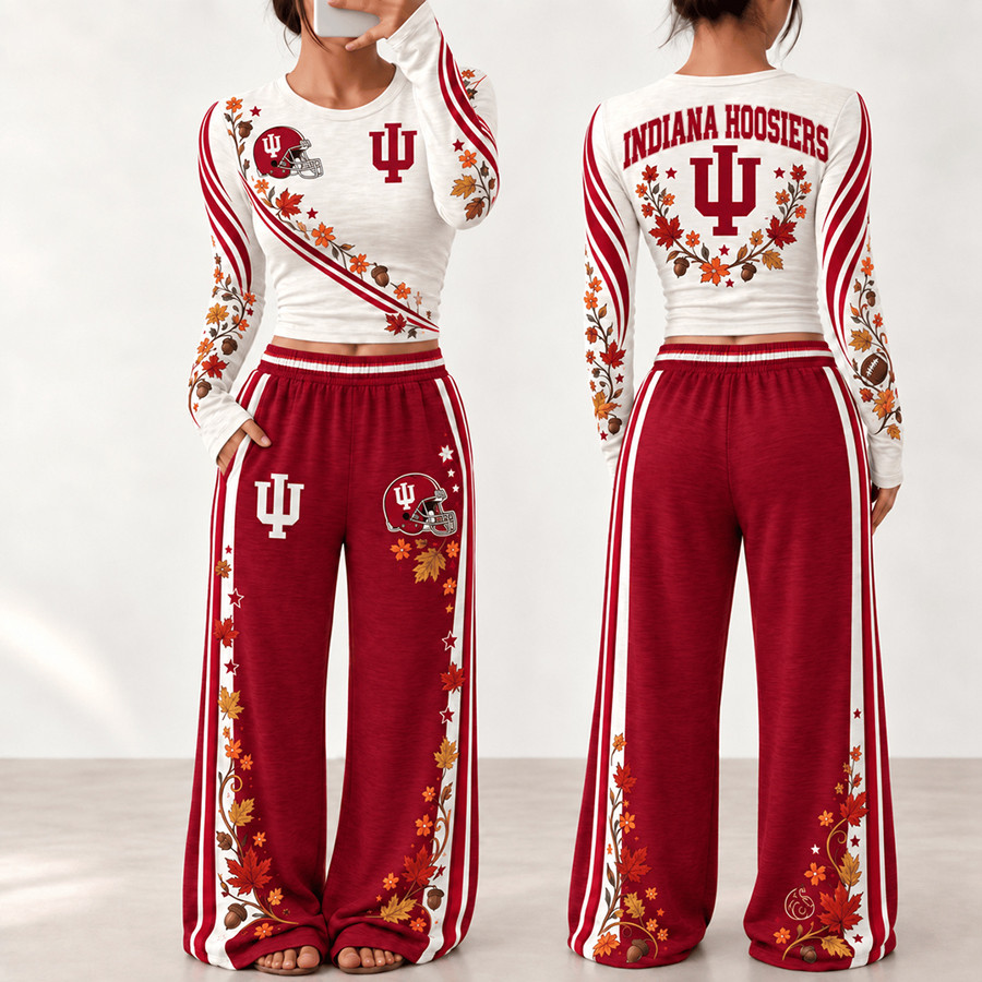 Indiana Hoosiers Fall Season Long Sleeve Shirt And Pants Set Hoosiers Pride Gear 1 - Unicasport Indiana Hoosiers Fall Season Long Sleeve Shirt And Pants Set Hoosiers Pride Gear