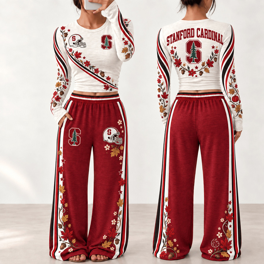 Stanford Cardinal Fall Season Long Sleeve Shirt And Pants Set Cardinal Football Wear 1 - Unicasport Stanford Cardinal Fall Season Long Sleeve Shirt And Pants Set Cardinal Football Wear