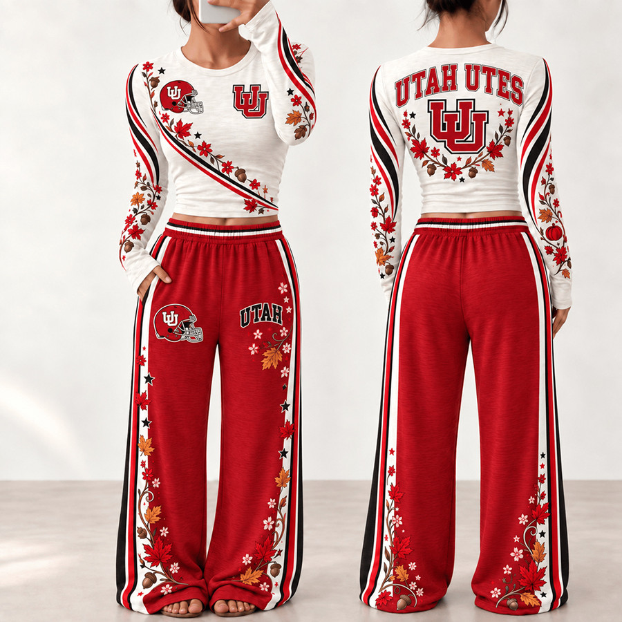 Utah Utes Fall Season Long Sleeve Shirt And Pants Set Utes Fan Gear Utes Pride Gifts 1 - Unicasport Utah Utes Fall Season Long Sleeve Shirt And Pants Set Utes Fan Gear Utes Pride Gifts