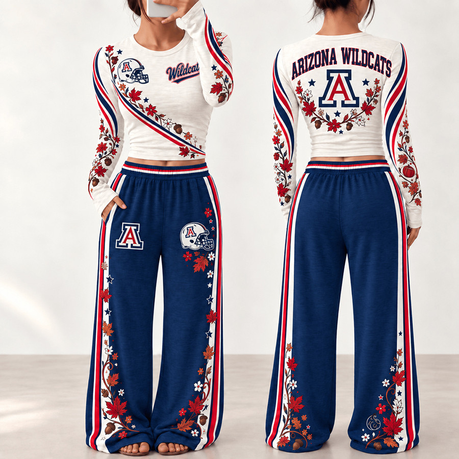 Arizona Wildcats Fall Season Long Sleeve Shirt And Pants Set Wildcats Fan Apparel 1 - Unicasport Arizona Wildcats Fall Season Long Sleeve Shirt And Pants Set Wildcats Fan Apparel