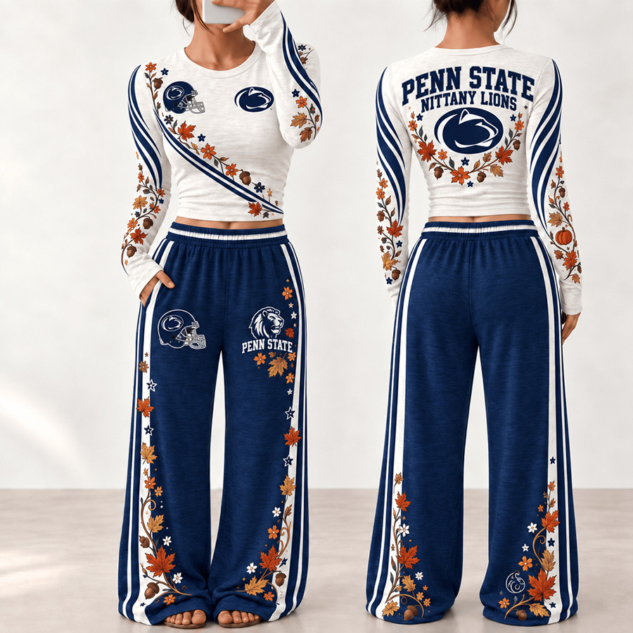 Penn State Nittany Lions Fall Season Long Sleeve Shirt And Pants Set Nittany Lions Attire 1 - Unicasport Penn State Nittany Lions Fall Season Long Sleeve Shirt And Pants Set Nittany Lions Attire