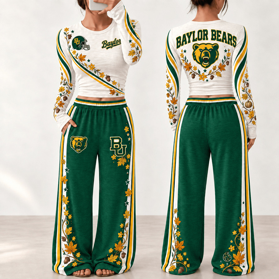 Baylor Bears Fall Season Long Sleeve Shirt And Pants Set Bears Fan Gear Mom Gifts 1 - Unicasport Baylor Bears Fall Season Long Sleeve Shirt And Pants Set Bears Fan Gear Mom Gifts