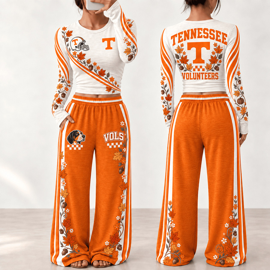 Tennessee Volunteers Fall Season Long Sleeve Shirt And Pants Set Volunteers Fan Attire 1 - Unicasport Tennessee Volunteers Fall Season Long Sleeve Shirt And Pants Set Volunteers Fan Attire