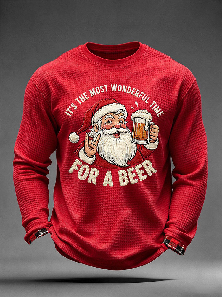 Most Wonderful Time For A Beer Long Sleeve Shirt Beer Lover Christmas Clothing Dad Gift 1 - Unicasport Most Wonderful Time For A Beer Long Sleeve Shirt Beer Lover Christmas Clothing Dad Gift