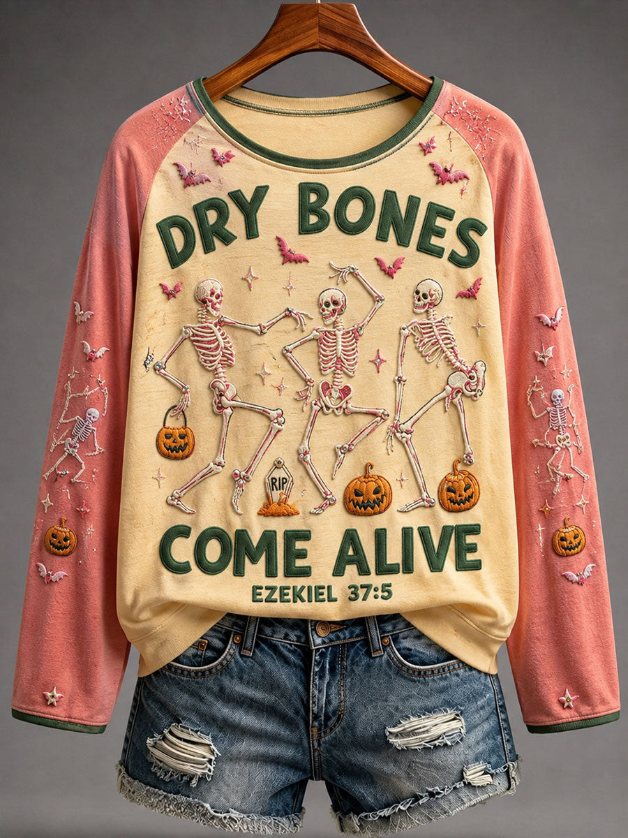 Dry Bones Come Alive Long Sleeve Shirt Faith Christian Clothing Halloween Outfits 1 - Unicasport Dry Bones Come Alive Long Sleeve Shirt Faith Christian Clothing Halloween Outfits
