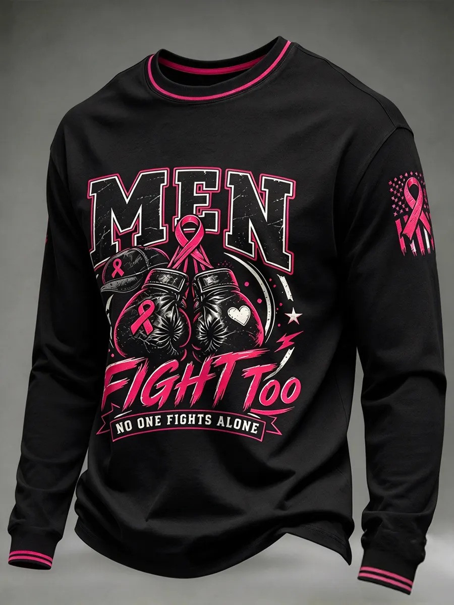 Breast Cancer Awareness Merch Pink Ribbon Long Sleeve Shirt Gift For Husband 1 - Unicasport Breast Cancer Awareness Merch Pink Ribbon Long Sleeve Shirt Gift For Husband