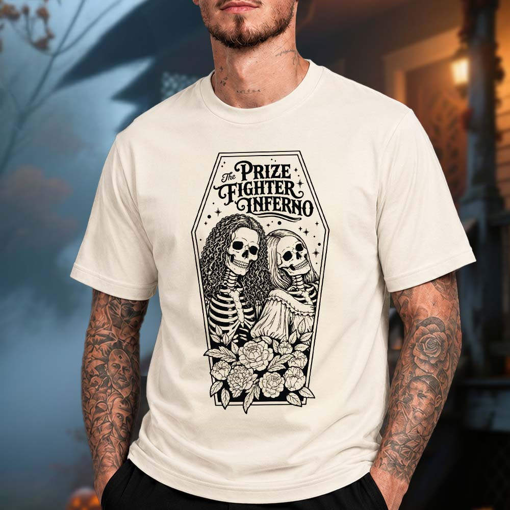 The Prize Fighter Inferno Merch Neverender Festival 2026 Skeleton Lovers Floral Coffin Shirt Fan Gifts 1 - Unicasport The Prize Fighter Inferno Merch Neverender Festival 2026 Skeleton Lovers Floral Coffin Shirt Fan Gifts