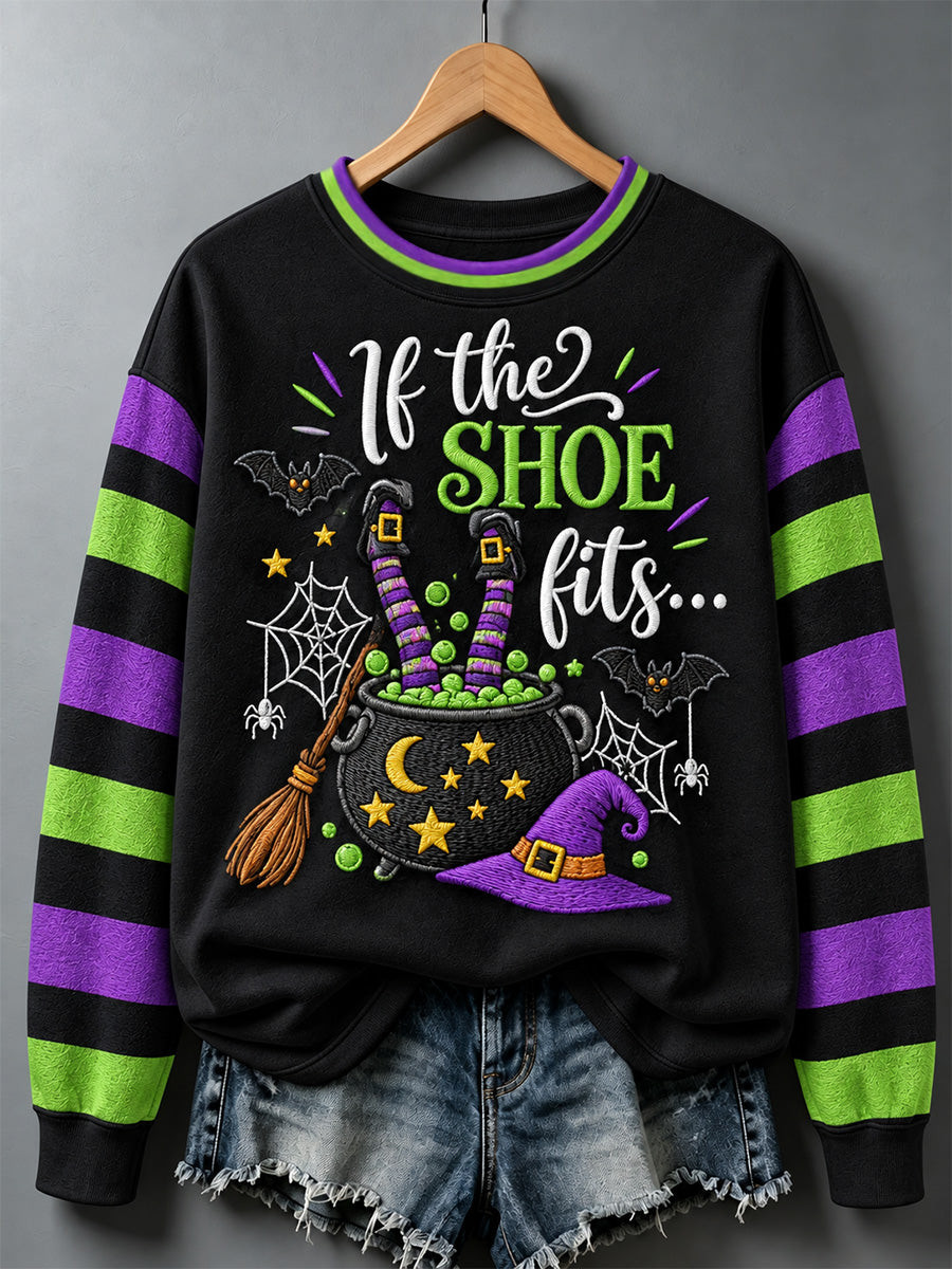 If The Shoe Fits Halloween Swweatshirt Best Halloween Clothes Gifts For Bestie 1 - Unicasport If The Shoe Fits Halloween Swweatshirt Best Halloween Clothes Gifts For Bestie