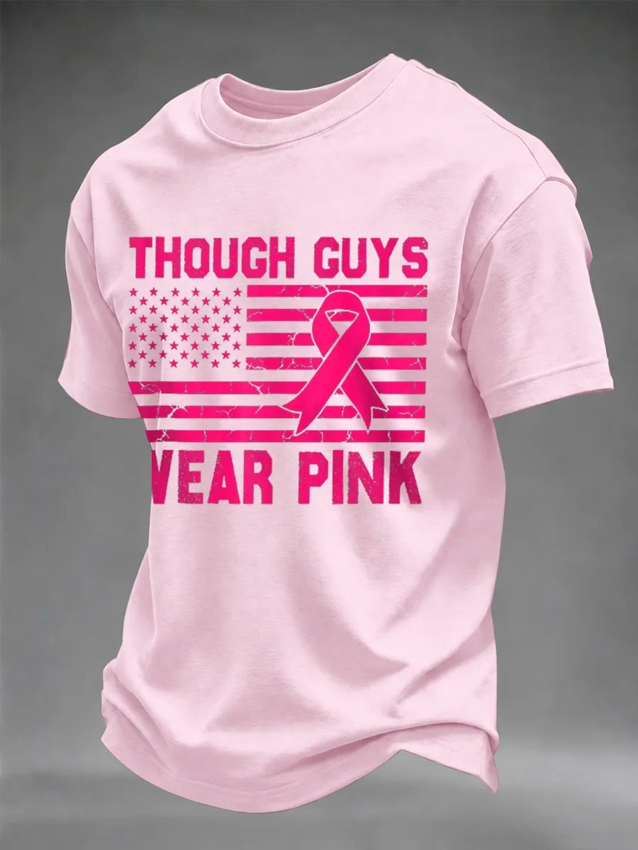 Breast Cancer Awareness Merch Tough Guys Wear Pink T-Shirt Men's Apparel Gift 1 - Unicasport Breast Cancer Awareness Merch Tough Guys Wear Pink T-Shirt Men's Apparel Gift