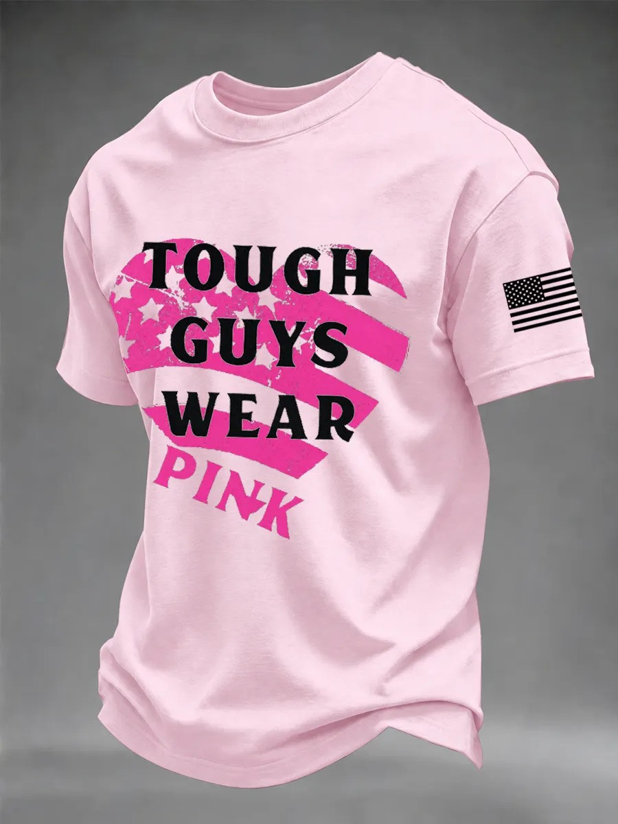 Breast Cancer Awareness Merch Tough Guys Wear Pink T-Shirt Gift For Husband 1 - Unicasport Breast Cancer Awareness Merch Tough Guys Wear Pink T-Shirt Gift For Husband