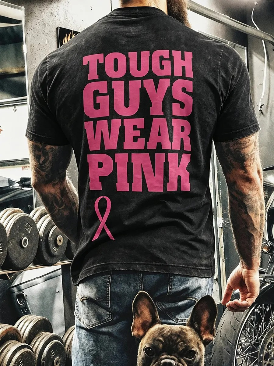 Breast Cancer Awareness Merch Tough Guys Wear Pink T-Shirt Gift For Father 1 - Unicasport Breast Cancer Awareness Merch Tough Guys Wear Pink T-Shirt Gift For Father